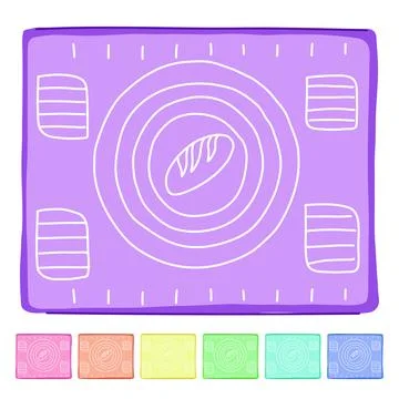 Resistant silicone baking mat vector cartoon graphic Stock Illustration