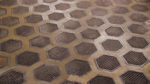 Resistant Tile on the Floor. The camera is in Motion. Stock Footage 174731618