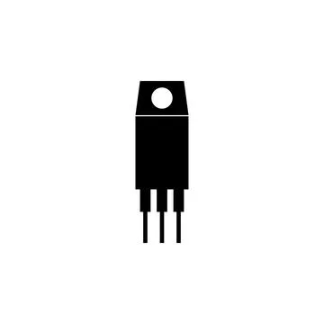 Resistor, Ceramic Electrolytic Capacitors, Fuse, Microcontroller, Transisto.. Stock Illustration