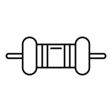 Resistor component icon outline vector. Electrical circuit Stock Illustration