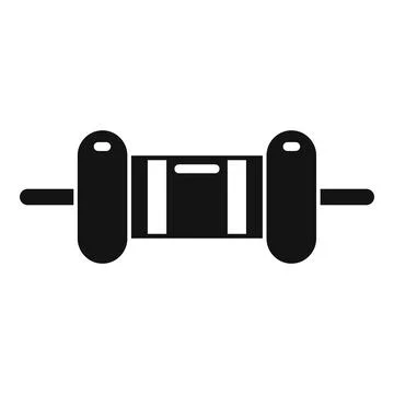 Resistor component icon simple vector. Electrical circuit Stock Illustration