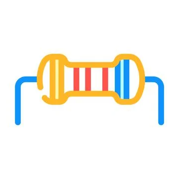 Resistor electrical engineer color icon vector illustration Stock Illustration