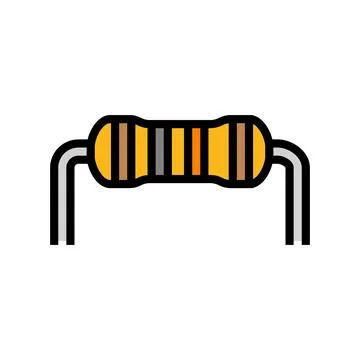 Resistor electrical engineer color icon vector illustration Illustrazione stock