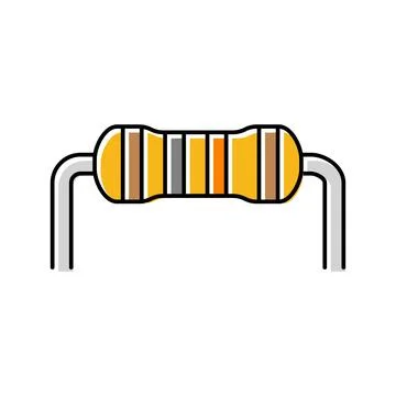 Resistor electrical engineer color icon vector illustration Stock Illustration