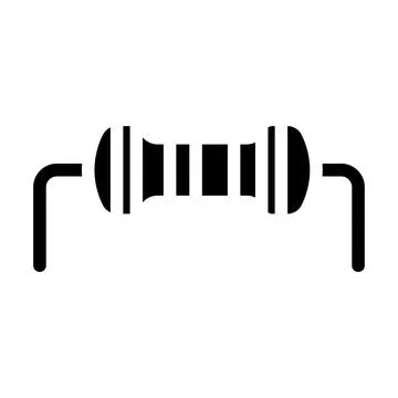 Resistor electrical engineer glyph icon vector illustration Stock Illustration