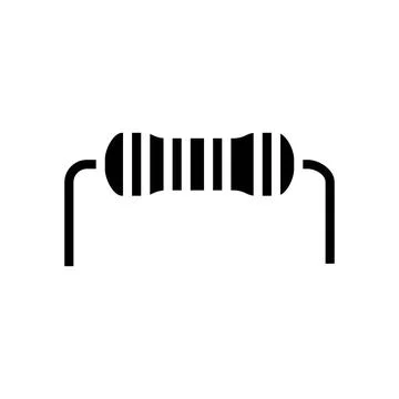 Resistor electrical engineer glyph icon vector illustration Illustrazione stock