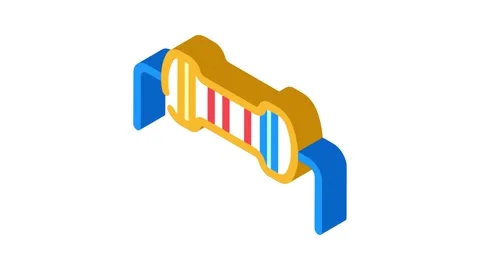 Resistor electrical engineer isometric icon animation Stock Footage 327292382