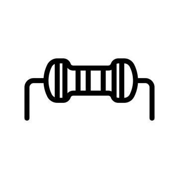 Resistor electrical engineer line icon vector illustration Stock Illustration