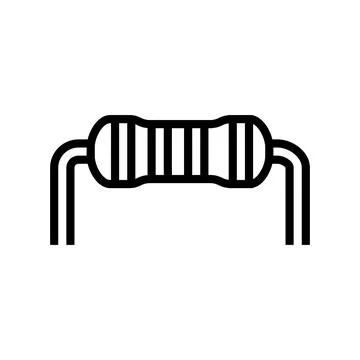 Resistor electrical engineer line icon vector illustration Stock Illustration