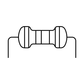 Resistor electrical engineer line icon vector illustration Stockillustratie