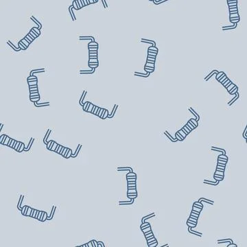 Resistor electrical engineer line seamless pattern Illustrazione stock