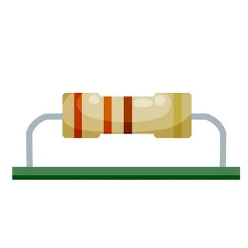 Resistor. Electrical engineering and electronics with two pins Stock Illustration
