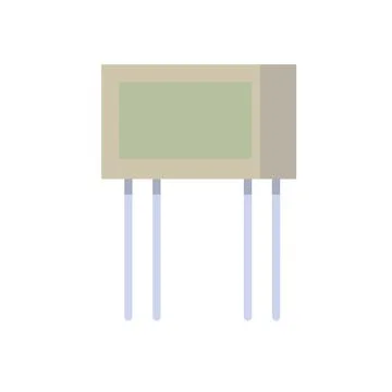 Resistor. Electrical engineering and electronics with two pins Stock Illustration