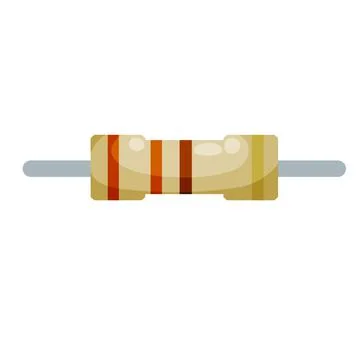 Resistor. Electrical engineering and electronics with two pins Stock Illustration