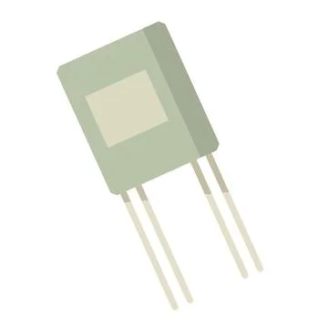 Resistor. Electrical engineering and electronics with two pins Stock Illustration