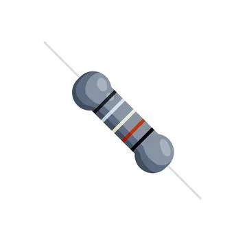 Resistor. Electrical engineering and electronics with two pins Stock Illustration