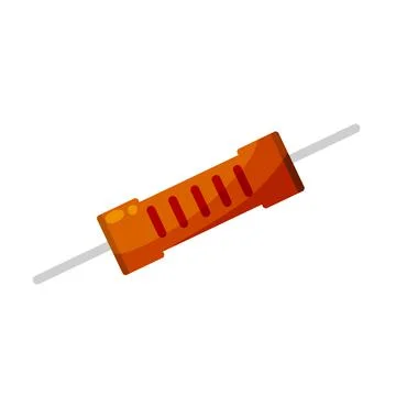 Resistor. Electrical engineering and electronics with two pins Stock Illustration