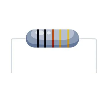 Resistor. Electrical engineering and electronics with two pins Stock Illustration