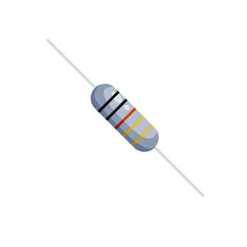 Resistor. Electrical engineering and electronics with two pins Stock Illustration