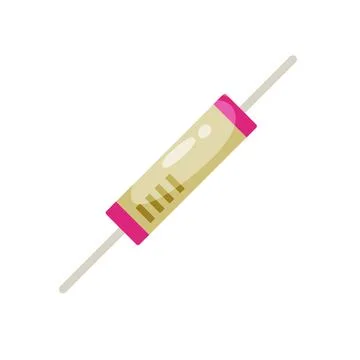 Resistor. Electrical engineering and electronics with two pins Stock Illustration