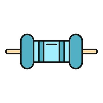 Resistor electronic component for circuit board application Stock Illustration