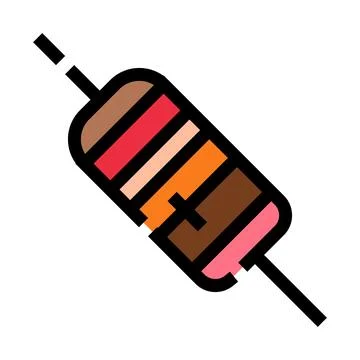 Resistor electronic component for electrical circuit design Illustrazione stock