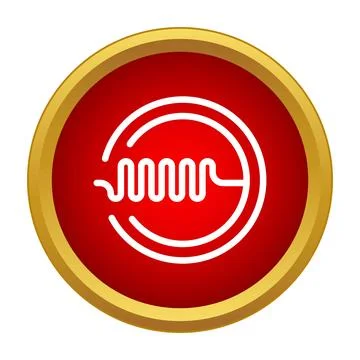 Resistor electronic component icon for circuit diagrams Stock Illustration
