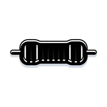 Resistor electronic component icon for electricity engineering Illustrazione stock