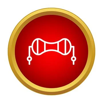 Resistor electronic component icon for engineering technology Stock Illustration
