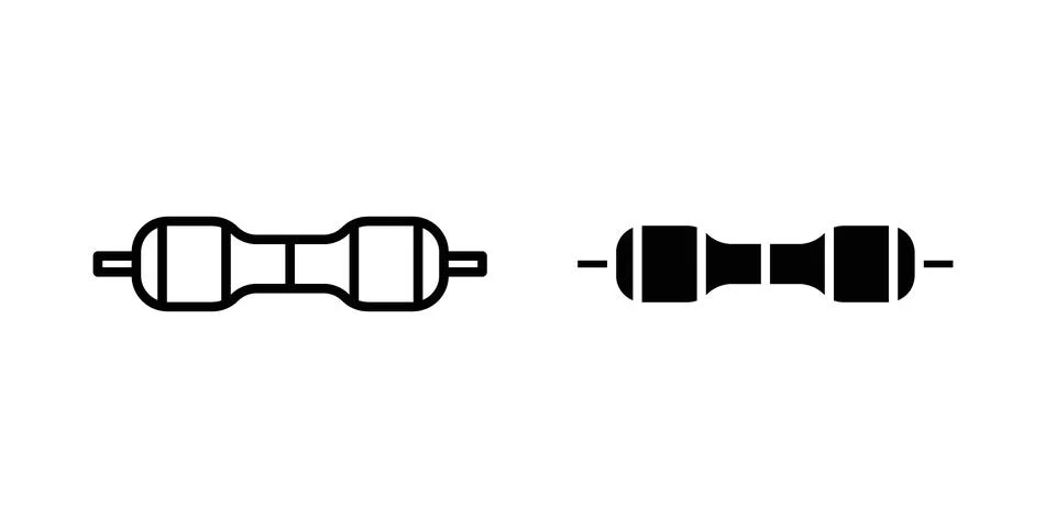 Resistor icon graphic element. web icon set 库存插图