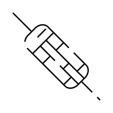 Resistor icon representing electronic component and circuit resistance Stock Illustration