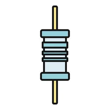 Resistor icon representing electronics and electrical resistance Stockillustratie