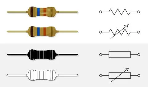Resistor isolated electrical part vector resistor 스톡 일러스트