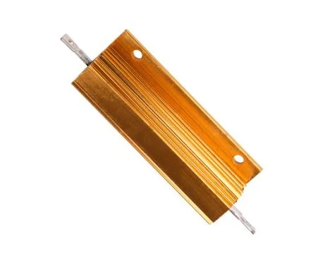 Resistor in Metal Case Isolated Stock Photos