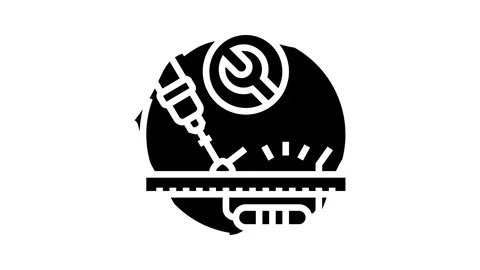 Resistor replacement electronics glyph icon animation Stock Footage 326153096