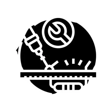 Resistor replacement electronics glyph icon vector illustration Illustrazione stock