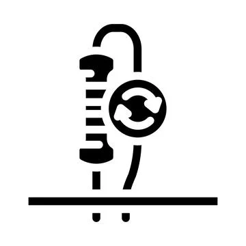Resistor replacement electronics glyph icon vector illustration イラスト素材