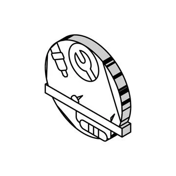 Resistor replacement electronics isometric icon vector illustration Illustrazione stock