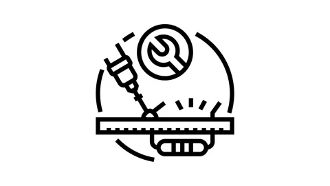 Resistor replacement electronics line icon animation Stock Footage 326132243