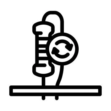 Resistor replacement electronics line icon vector illustration Stock Illustration