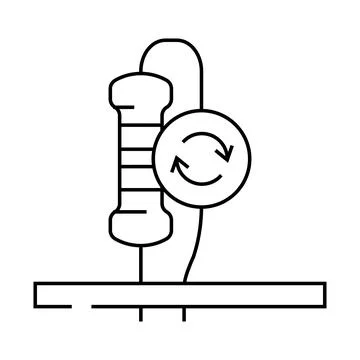 Resistor replacement electronics line icon vector illustration イラスト素材