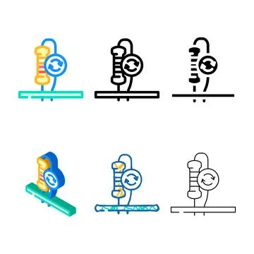 Resistor replacement electronics modern color icon vector 스톡 일러스트