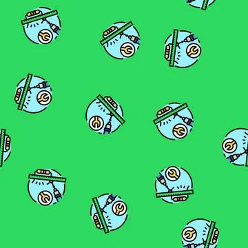 Resistor replacement electronics vector seamless pattern Stock Illustration