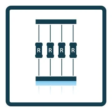 Resistor tape icon Stock Illustration
