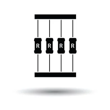 Resistor tape icon Illustrazione stock