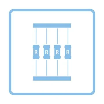 Resistor tape icon Illustrazione stock