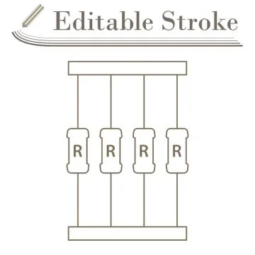 Resistor Tape Icon Illustrazione stock