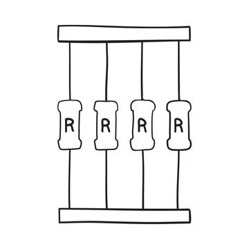 Resistor Tape Icon Stock Illustration
