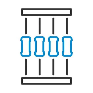 Resistor Tape Icon Illustrazione stock