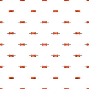 Resistors creating seamless repeating pattern electronic background Illustrazione stock
